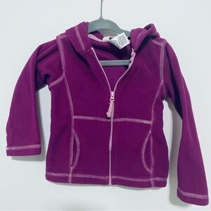 ToughSkins toddler hoodie fleece zip up top size 2T purple